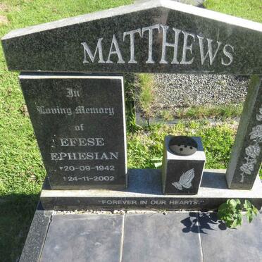 MATTHEWS Efese Ephesian 1942-2002