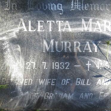 MURRAY Aletta Maria 1932-1991