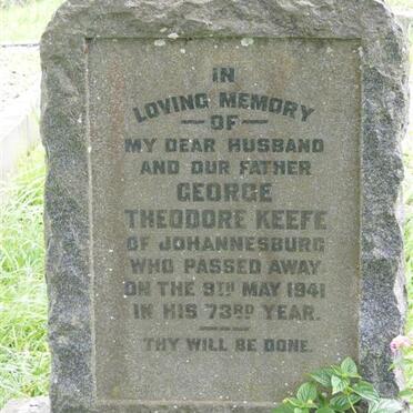 KEEFE George Theodore -1941