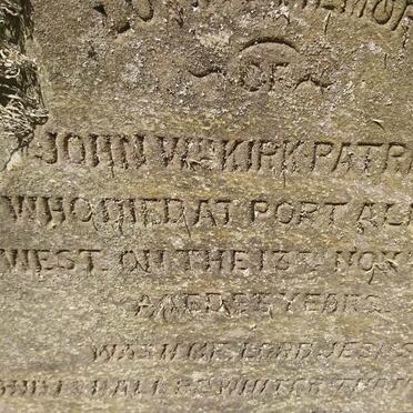 KIRKPATRICK John William -1879 :: KIRKPATRICK Alfred Charles :: KIRKPATRICK Sarah Elizabeth