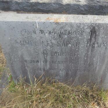 L'AMY Emmeline Sarah nee WHISTLER -1971