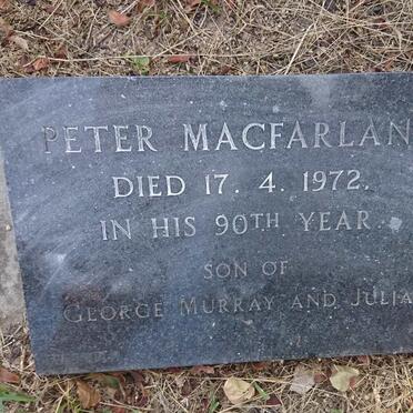 MACFARLANE Peter -1972