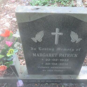PATRICK Margaret 1932-2014