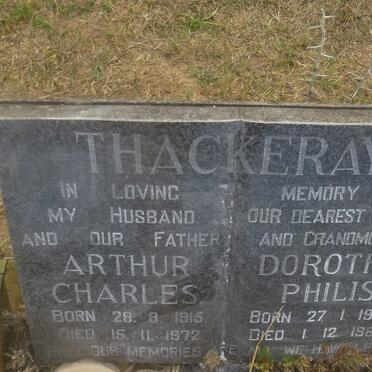 THACKERAY Arthur Charles 1915-1972 &amp; Dorothy Philis 1922-1989