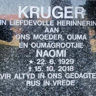 KRUGER Naomi 1929-2018