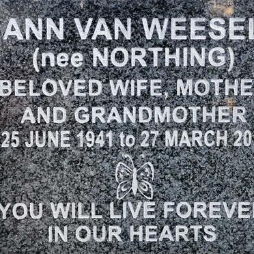 WEESEL Ann, van nee NORTHING 1941-2011