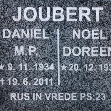JOUBERT Daniel M.P. 1934-2011 &amp; Noel Doreen 1937-