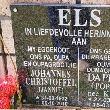ELS Johannes Christoffel 1932-2010 &amp; Daphne KUHN 1936-2013