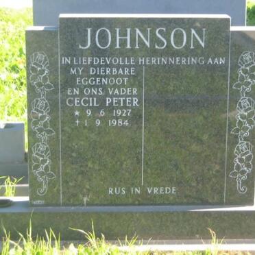 JOHNSON Cecil Peter 1927-1984
