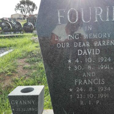 FOURIE David 1924-1991 &amp; Francis 1934-1991