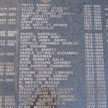 07. Memorial Plaque with list of names