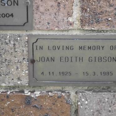 GIBSON Joan Edith 1925-1985