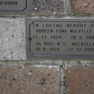 MELVILLE George W.S. 1924-2008 &amp; Doreen Edna 1924-2008
