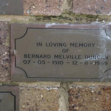 DUNCAN Bernard Melville 1910-1989