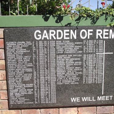 2. Memorial Wall - List of names