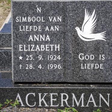 ACKERMAN Anna Elizabeth 1924-1996