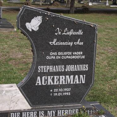 ACKERMAN Stephanus Johannes 1937-1993