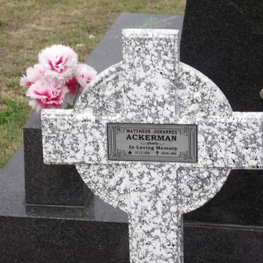 ACKERMAN Mattheus Johannes 1929-1990