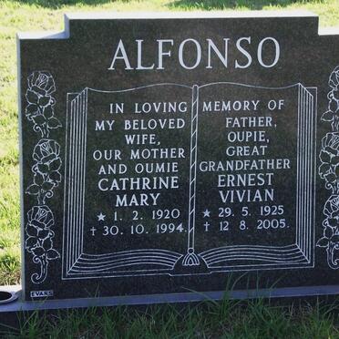 ALFONSO Ernest Vivian 1925-2005 &amp; Cathrine Mary 1920-1994