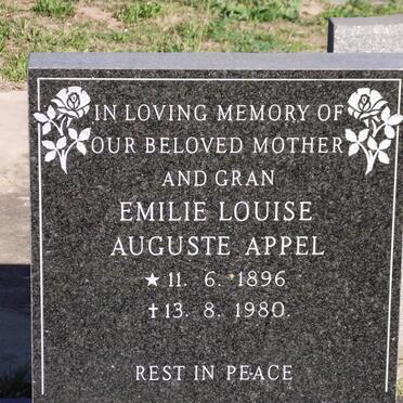 APPEL Emilie Louise Auguste 1896-1980
