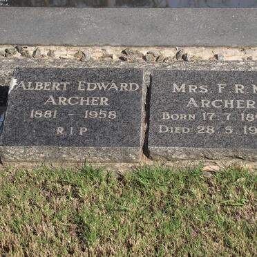 ARCHER Albert Edward 1881-1958 &amp; F.R.M 1895-1979