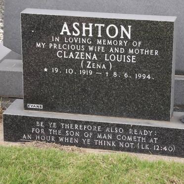 ASHTON Clazena Louise 1919-1994