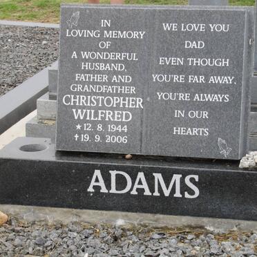 ADAMS Christopher Wilfred 1944-2006