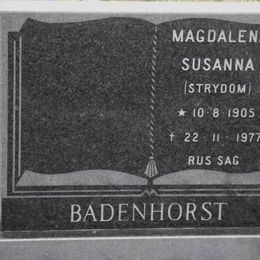 BADENHORST Susanna nee STRYDOM 1905-1977