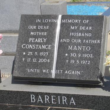 BAREIRA Manto 1902-1972 &amp; Pearly Constance 1923-2004