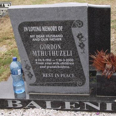 BALENI Gordon Mthuthuzeli 1932-2000