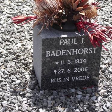 BADENHORST Paul J. 1934-2006