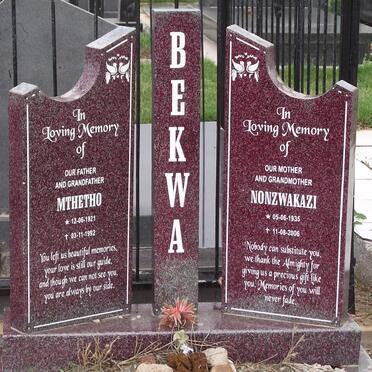 BEKWA Mthetho 1921-1992 &amp; Nonzwakazi 1935-2006