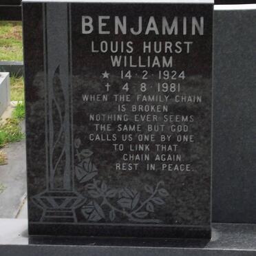 BENJAMIN Louis Hurst William 1924-1981
