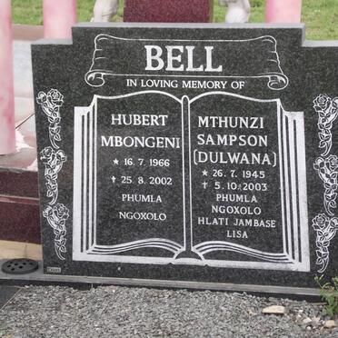 BELL Hubert Mbongeni 1966-2002 :: BELL  Mthunzi Sampson 1945-2003