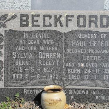 BECKFORD Paul Gedeon 1925-1986 &amp; Sylvia Doreen KELLY 1927-1972