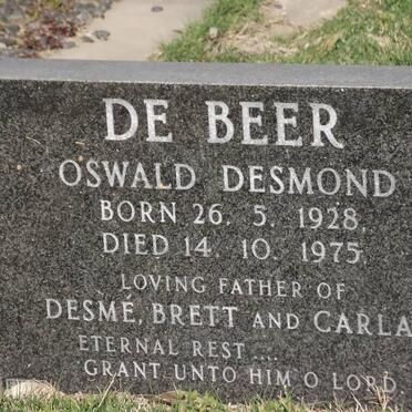 BEER Oswald Desmond, de 1928-1975