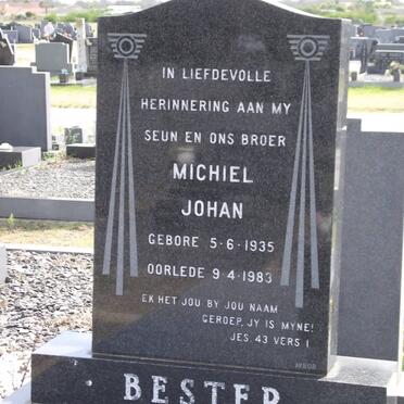BESTER Michiel Johan 1935-1983