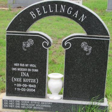 BELLINGAN Ina nee KOTZE 1943-2004