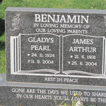 BENJAMIN James Arthur 1931-2004 &amp; Gladys Pearl 1924-2004