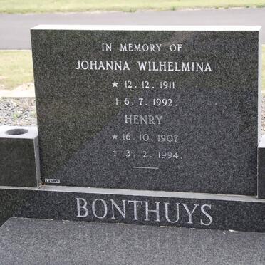 BONTHUYS Henry 1907-1994 &amp; Johanna Wilhelmina 1911-1992