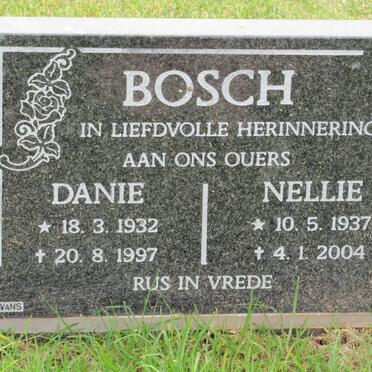 BOSCH Danie 1932-1997 &amp; Francina Petronella 1937-2004