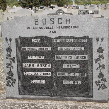 BOSCH Matthys -1956 &amp; Barn -1994