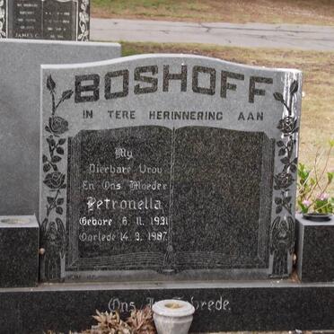 BOSHOFF Petronella 1931-1987