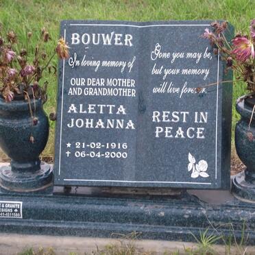 BOUWER Aletta Johanna 1916-2000