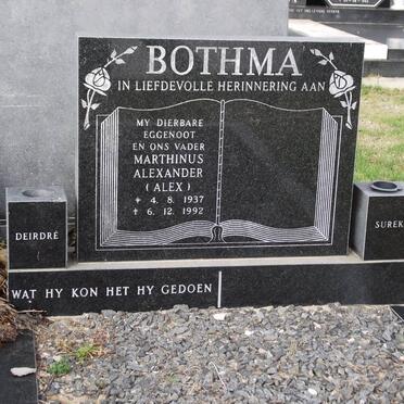 BOTHMA Marthinus Alexander 1937-1992