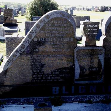 BLIGNAUT Helena Aletta Elizabeth nee GOUWS 1912-1962