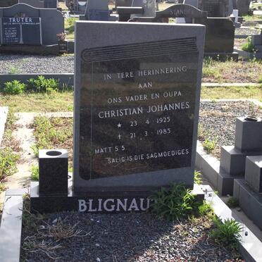 BLIGNAUT Christian Johannes 1925-1985