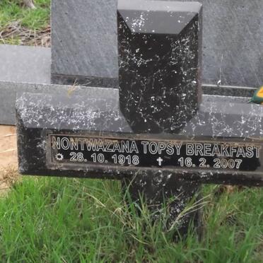 BREAKFAST Nontwazana Topsy 1918-2007