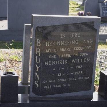 BRUYNS Hendrik Willem 1912-1985