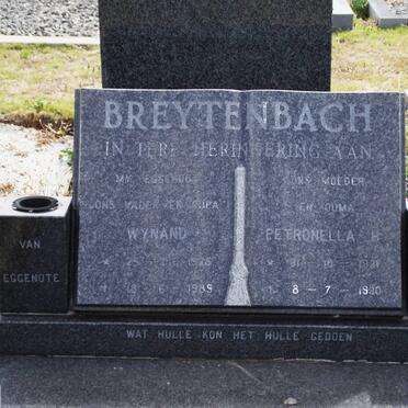 BREYTENBACH Wynand 1925-1985 &amp; Petronella 192?-1980